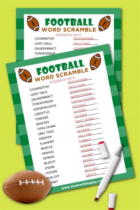 nfl showdown board game|free printable football word scramble.